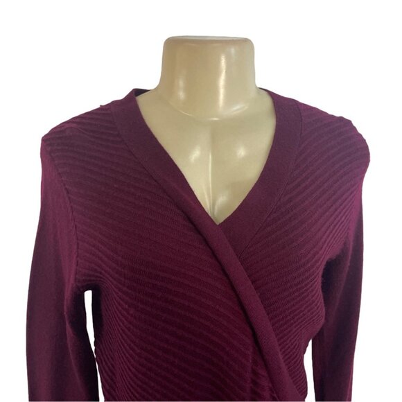 Kate Spade Women's Purple V Neck Long Sleeve Wrap Dress Sz S - NWT - Picture 5 of 10